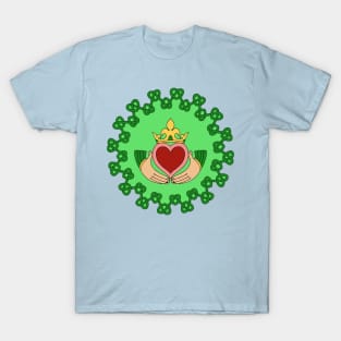 Claddagh and Green Knotwork T-Shirt